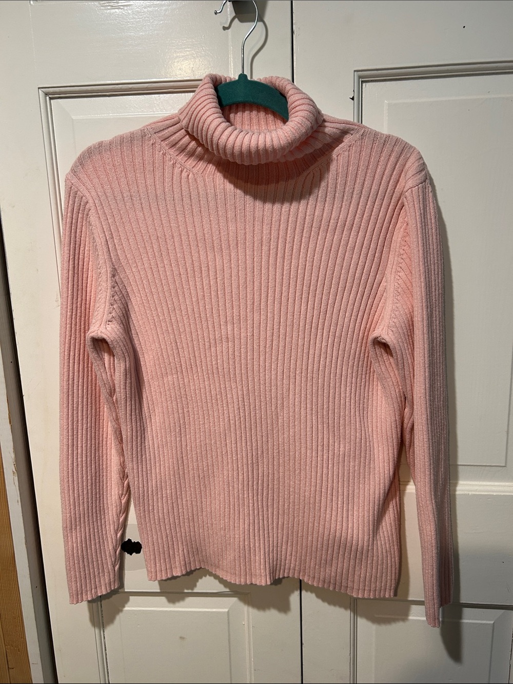 Chico's light Pink Ribbed Turtleneck Sweater